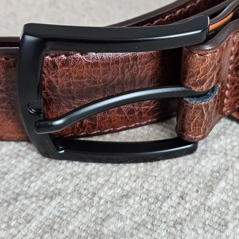KERMISANT Men Business Leather Belt Classic design size 40/120